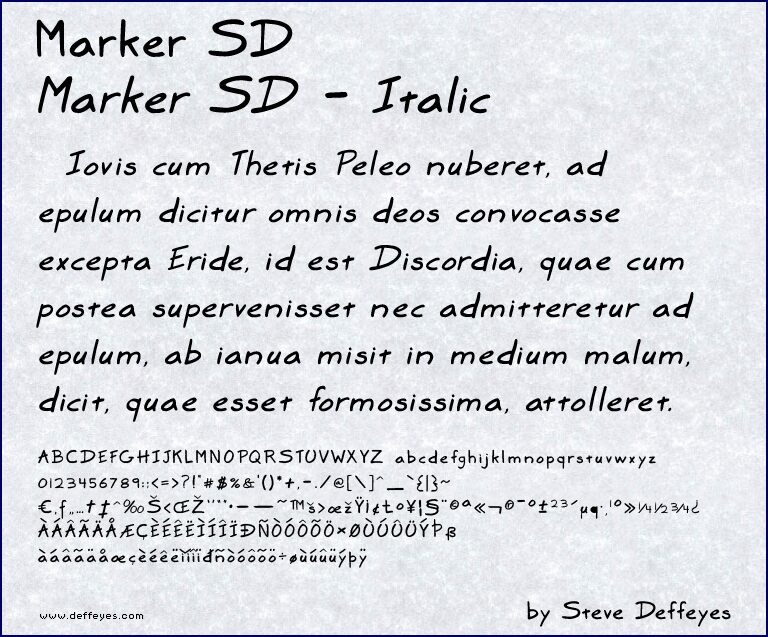 Marker SD Schriftart