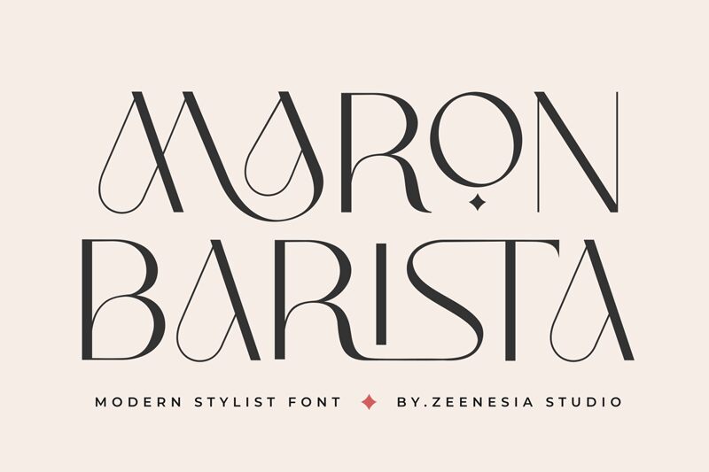 Maron Barista Czcionka