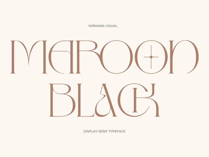 Maroon Black Schriftart