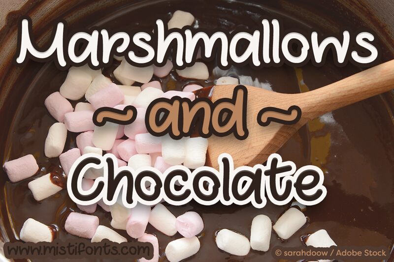 Marshmallows and Chocolate Czcionka