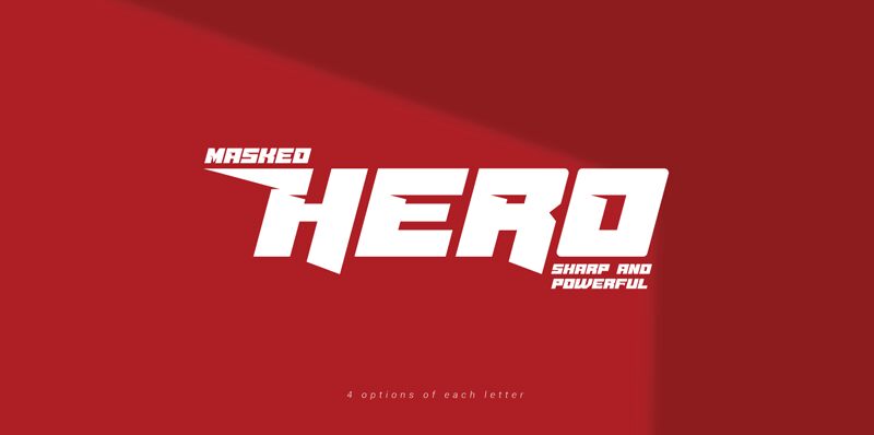 Masked Hero Schriftart