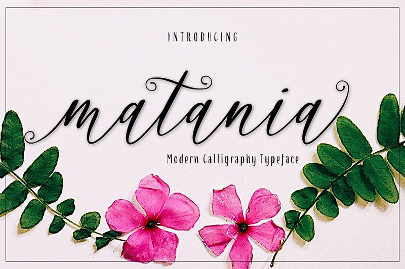 matania script Schriftart