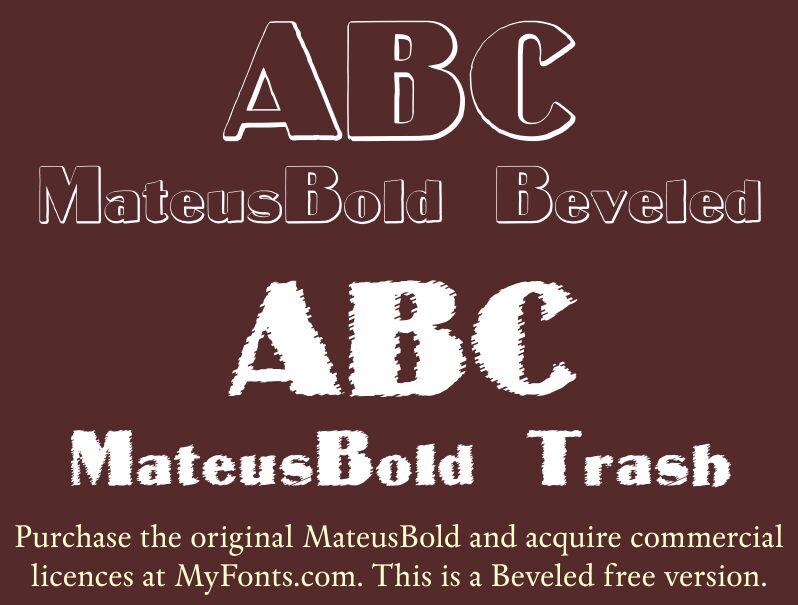 MateusBold Trash Schriftart