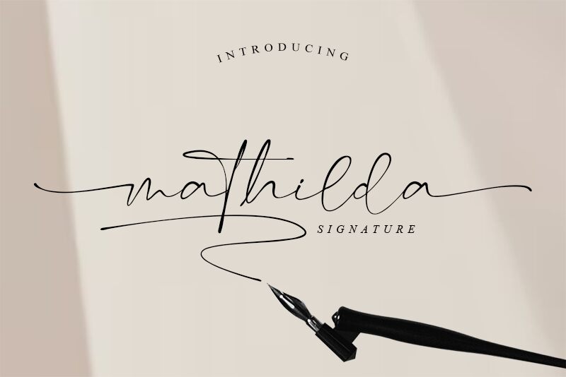 Mathilda Signature Czcionka