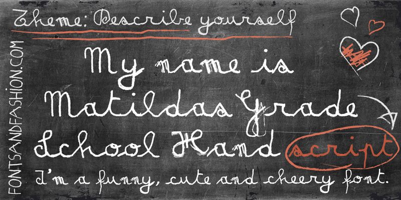 MATILDAS GRADE SCHOOL HAND_DEMO_script Schriftart