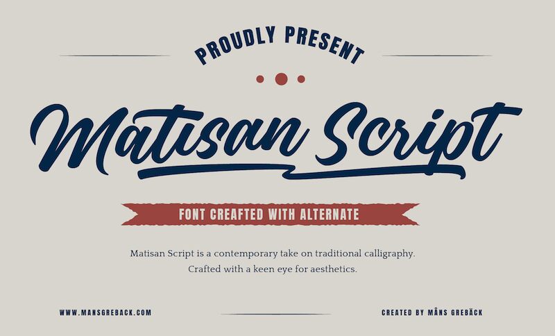 Matisan Script Carattere