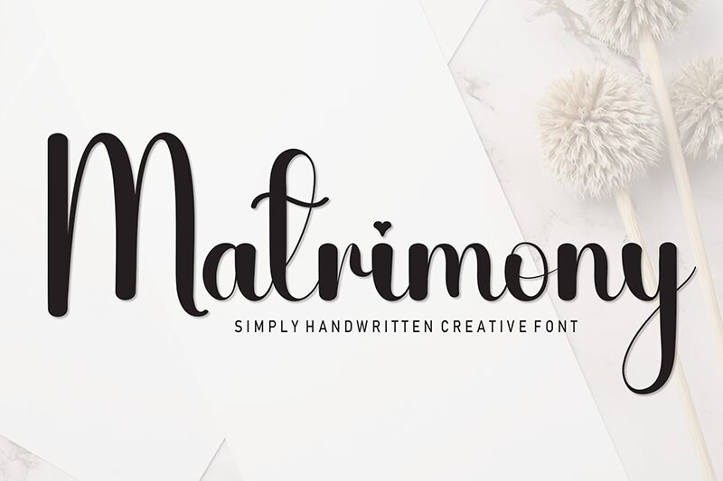 Matrimony Schriftart