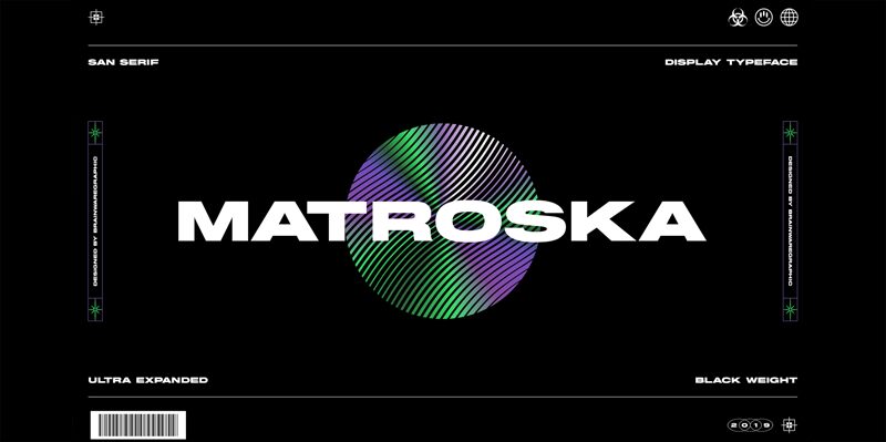 MATROSKA Schriftart