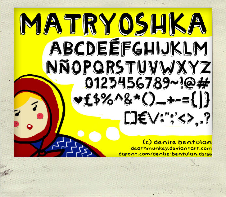 Matryoshka Schriftart