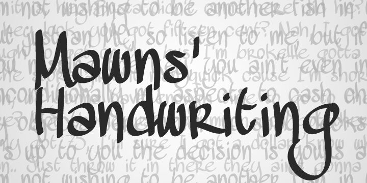 MAWNS Handwriting  Carattere