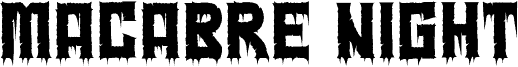 Macabre Night font