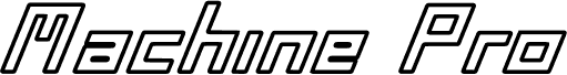 Preview of the Machine Pro font
