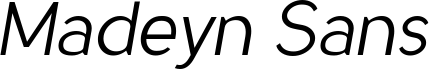 MadeynSans Light Italic