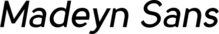 MadeynSans Regular Italic
