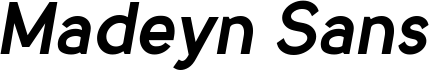 MadeynSans Semibold Italic