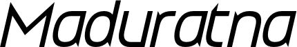 Maduratna Light Italic