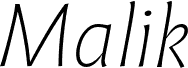 Malik Trial Extralight Italic