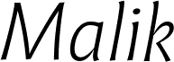 Malik Trial Light Italic