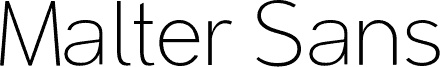Malter Sans Thin Demo