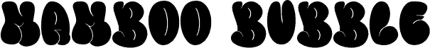 Mamboo bubble Regular Schriftart