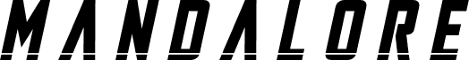 Mandalore Laser Title Italic
