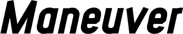 Maneuver Bold Italic