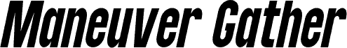 Maneuver Gather Italic