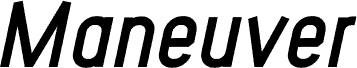 Maneuver Regular Italic