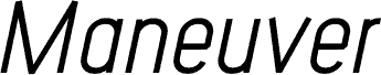 Maneuver Thin Italic