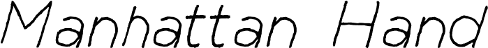 Manhattan Hand Lite Italic