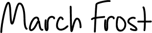 March Frost font