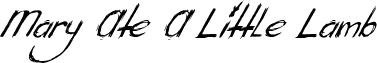 Mary Ate A Little Lamb Italic
