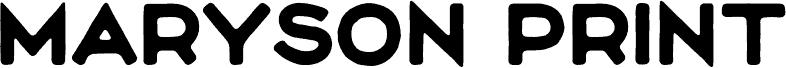 Preview of the Maryson Print PERSONAL USE Regular font