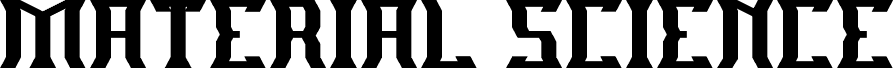 Preview of the MATERIAL SCIENCE Bold font