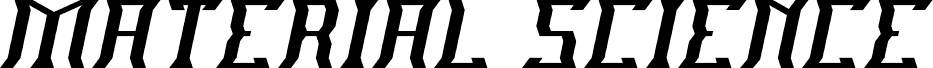 Preview of the MATERIAL SCIENCE Italic font