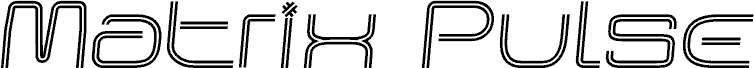 Matrix Pulse Slant Schriftart