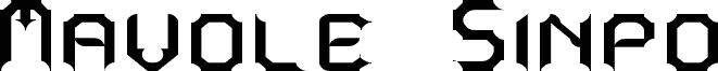 Preview of the Mavole Sinpo tfb font