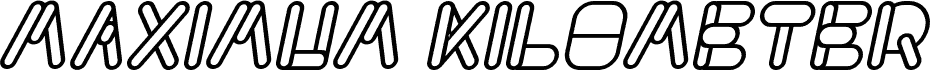 Preview of the MAXIMUM KILOMETER Bold Italic font