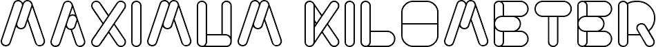 Preview of the MAXIMUM KILOMETER font