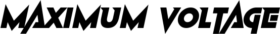 Preview of the Maximum Voltage Italic font