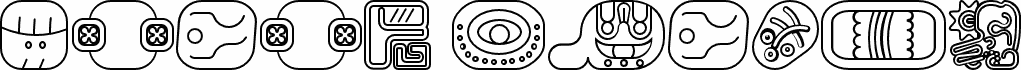 mayan glyphs outline Regular