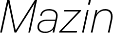 Mazin DEMO ExtraLight Italic