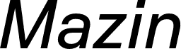 Mazin DEMO Medium Italic