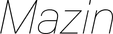 Mazin DEMO Thin Italic