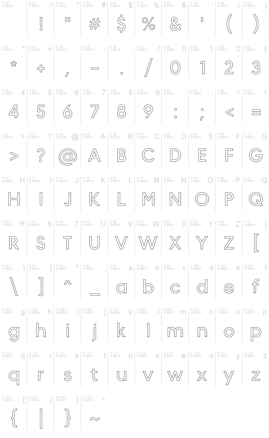 MADE Okine Sans PERSONAL USE Regular Outline font