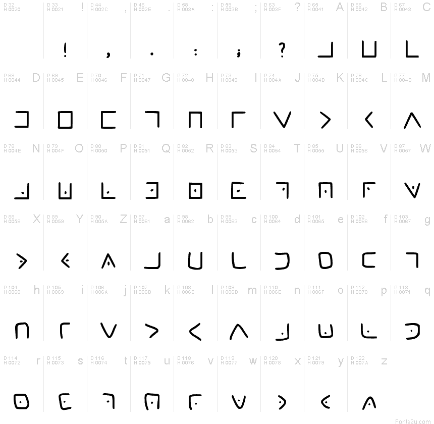 Masonic Cipher 字体| Fonts2u.com