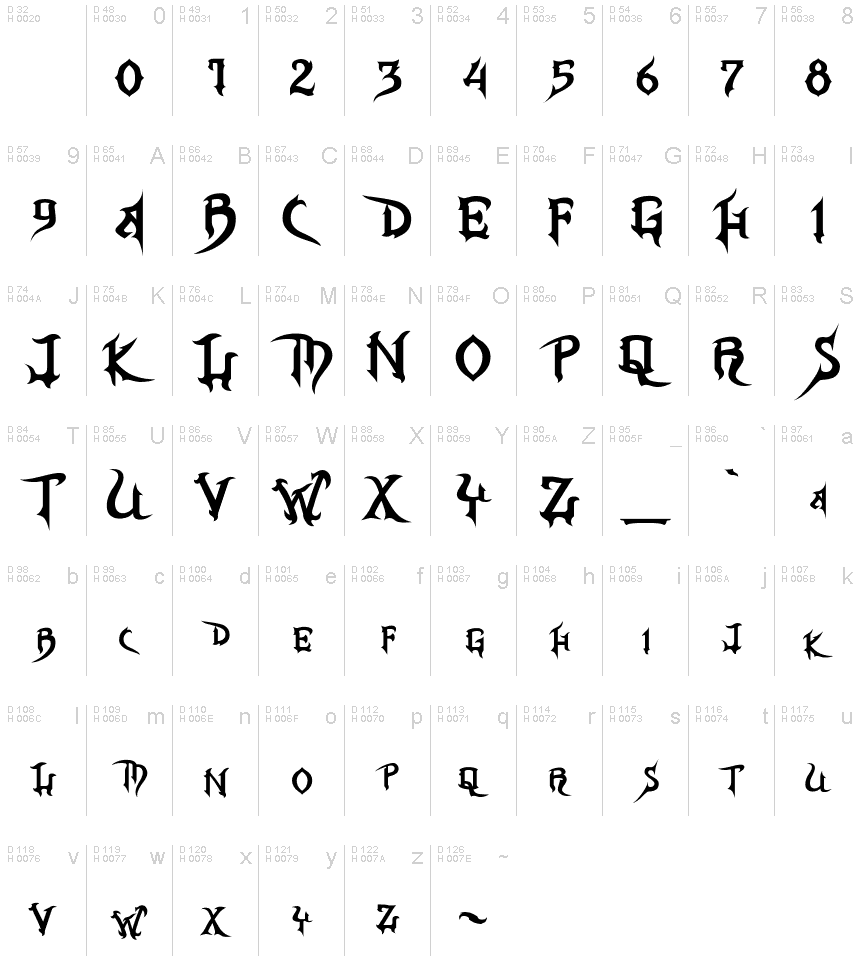 Master Tronahex font