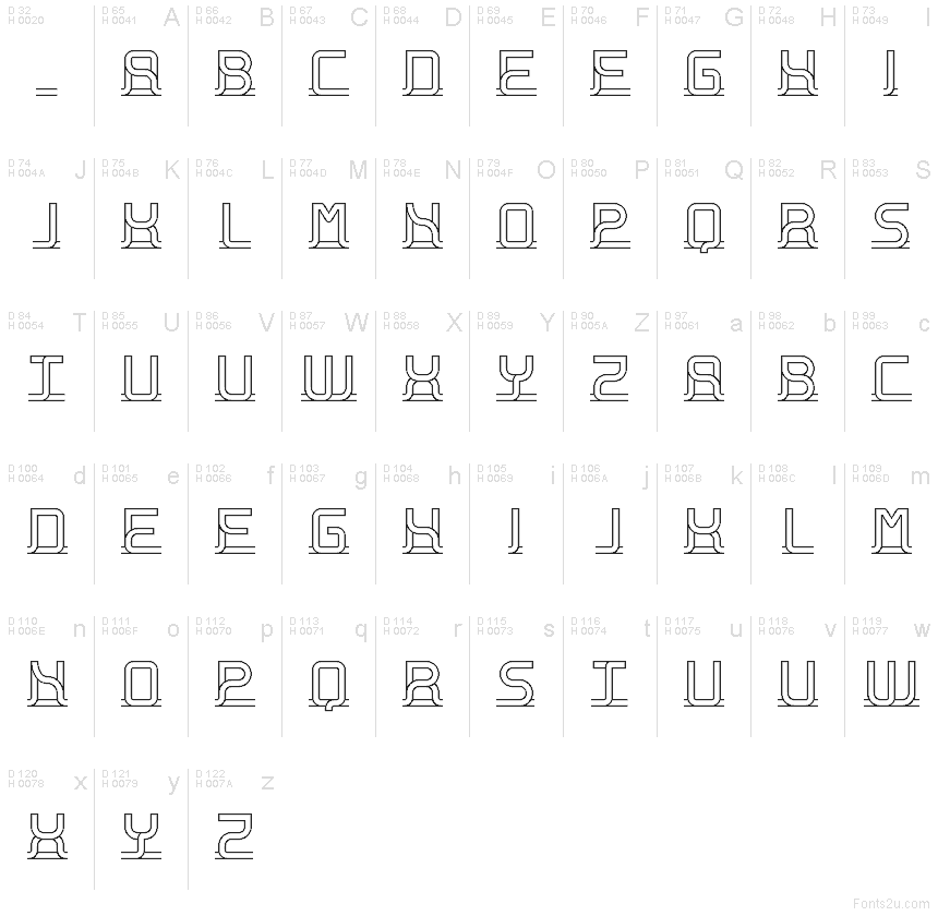Basis-Lateinisch - Zeichentabelle