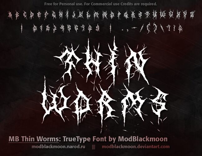 MB Thin Worms Carattere