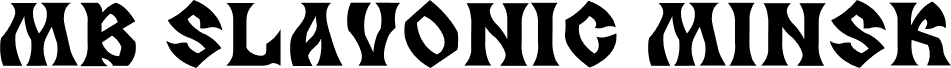 Preview of the MB Slavonic Minsk font